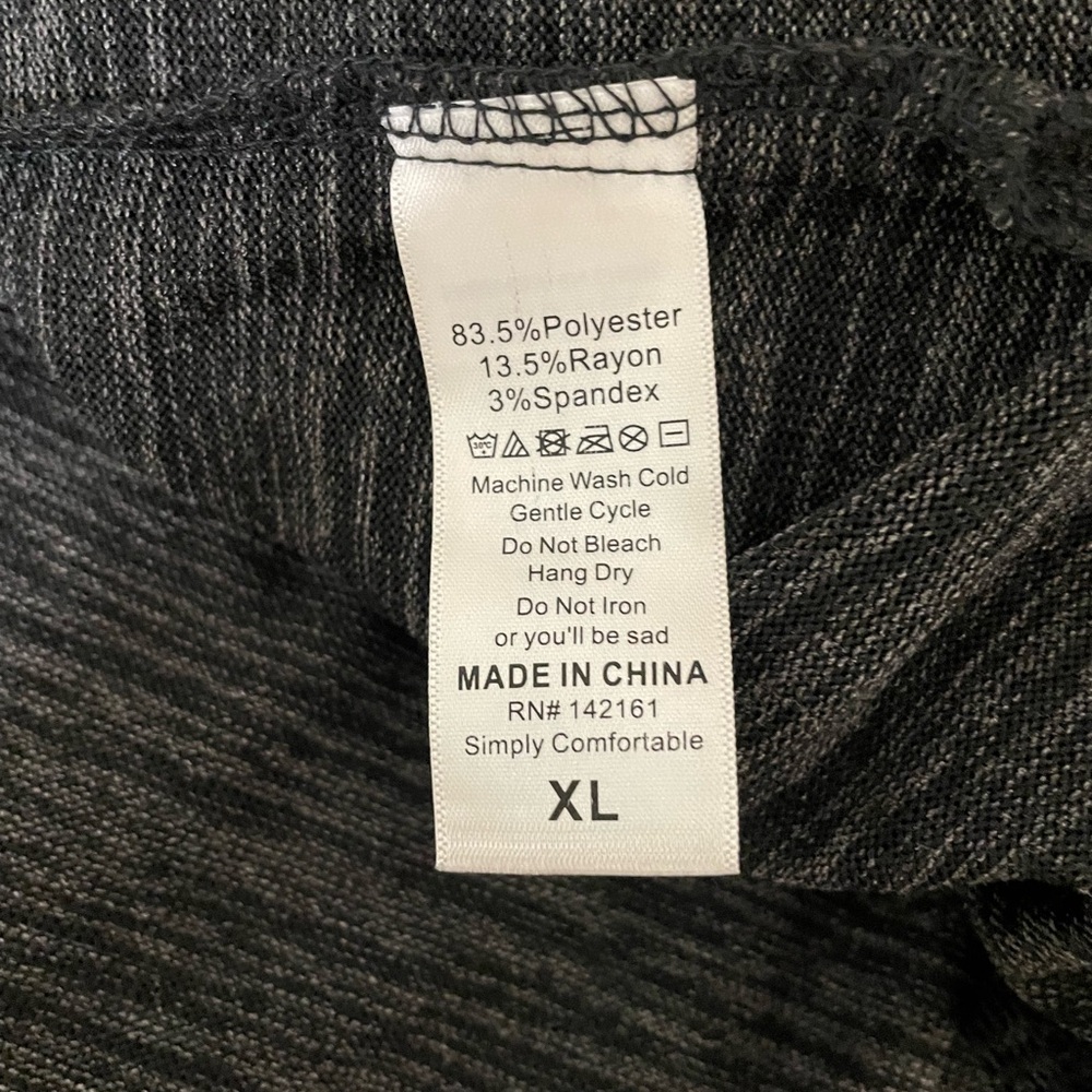 New LULAROE Black Gray Marbled Joy Sleeveless Maxi Knit Cardi Vest Size XL - Picture 7 of 8